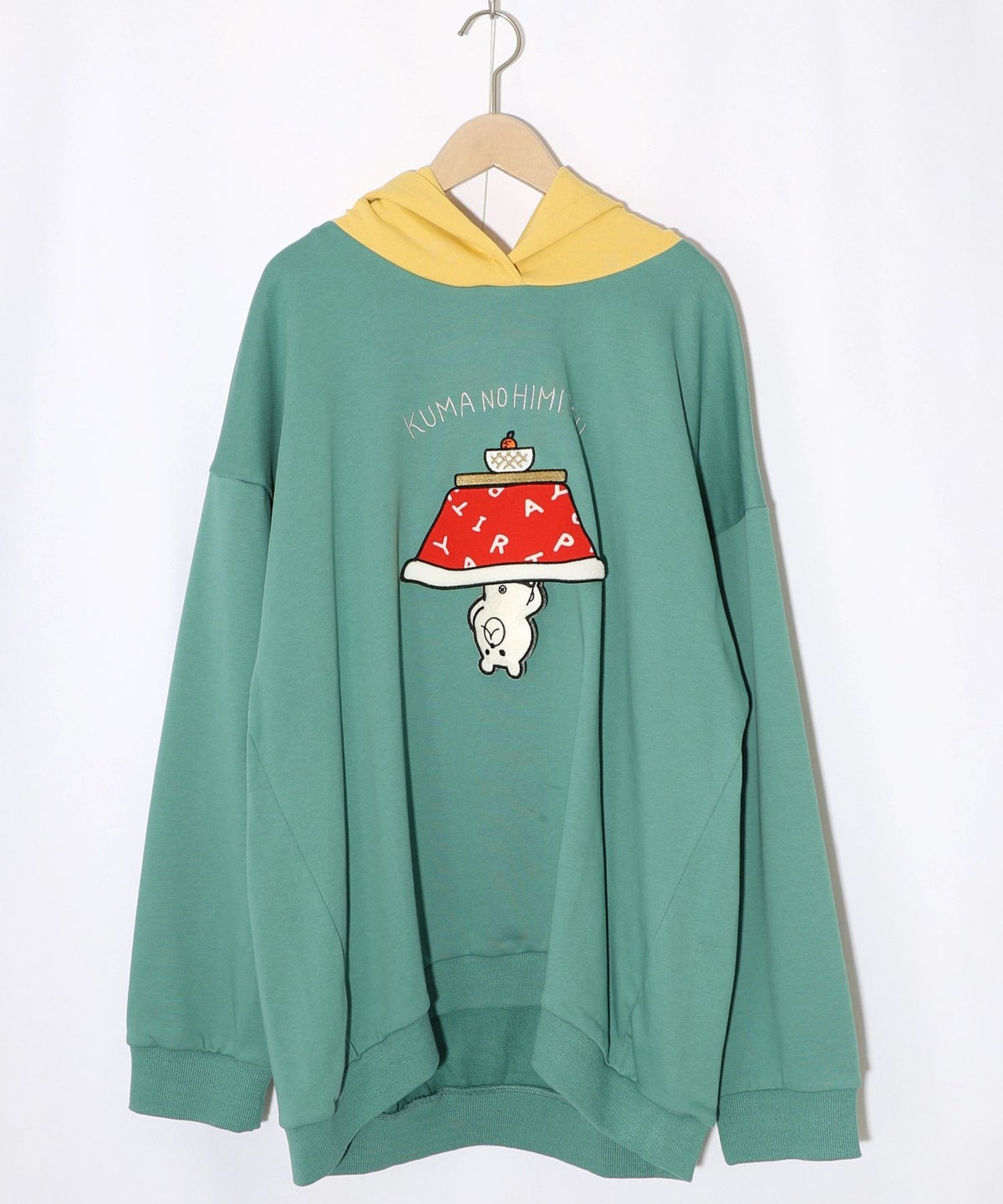 ぐうたらの極み こたつクマフード付きプルオーバー-18