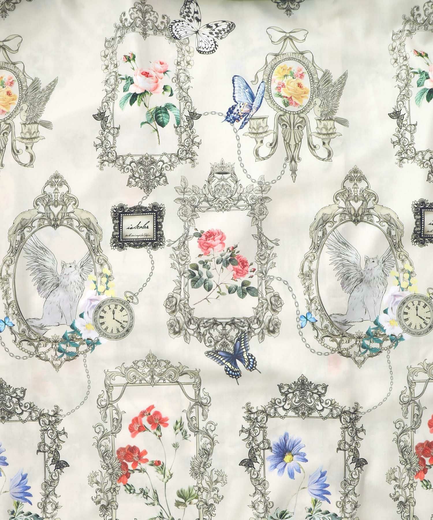 553282：ヴィンテージ風額縁柄シャツワンピースの通販-ScoLar