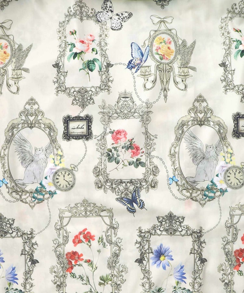 ヴィンテージ風額縁柄シャツワンピース-10