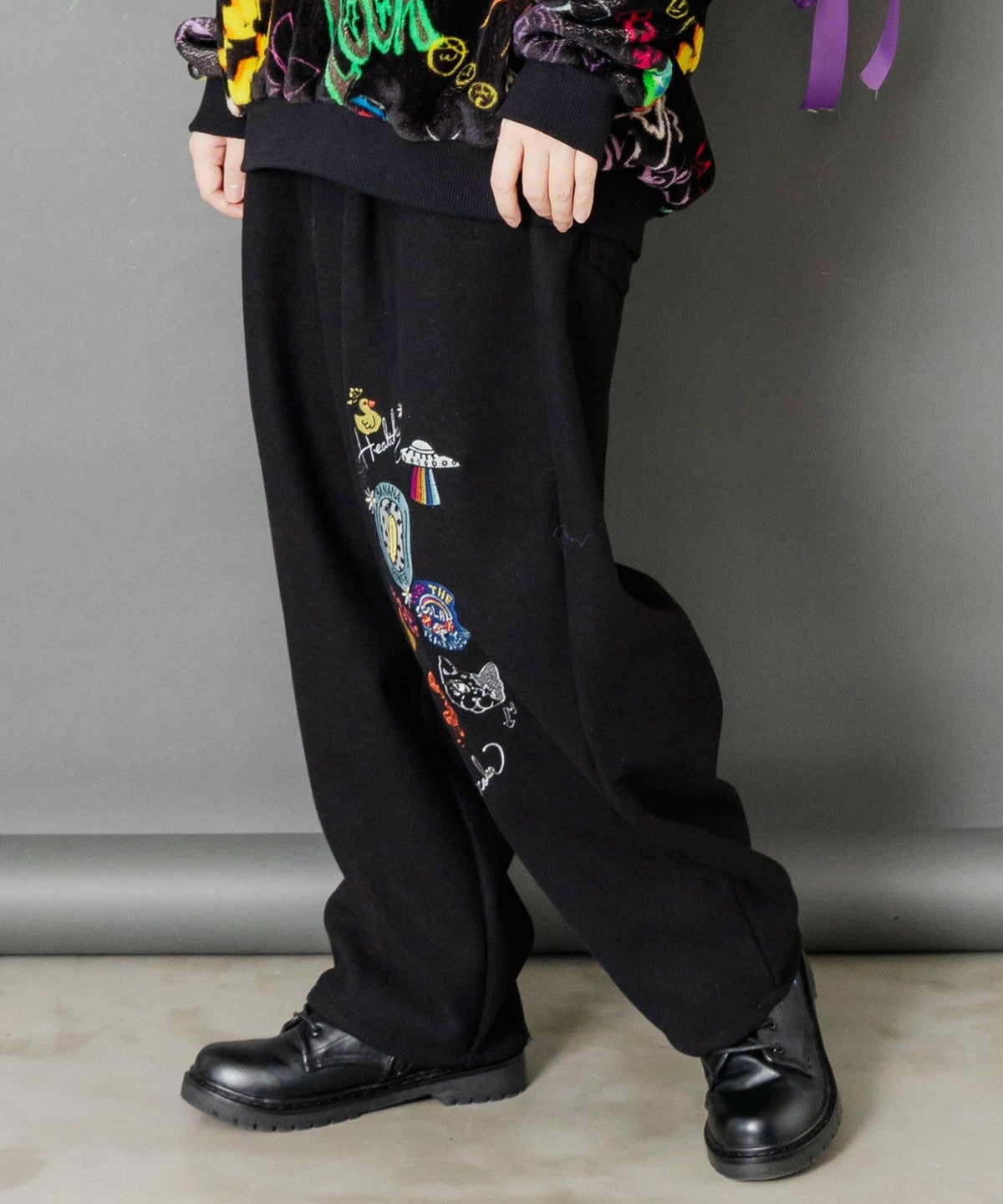 POP刺繍起毛あったかパンツ-3