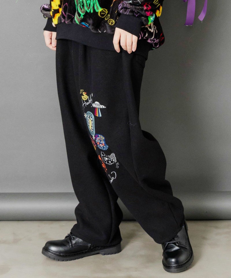 POP刺繍起毛あったかパンツ-3