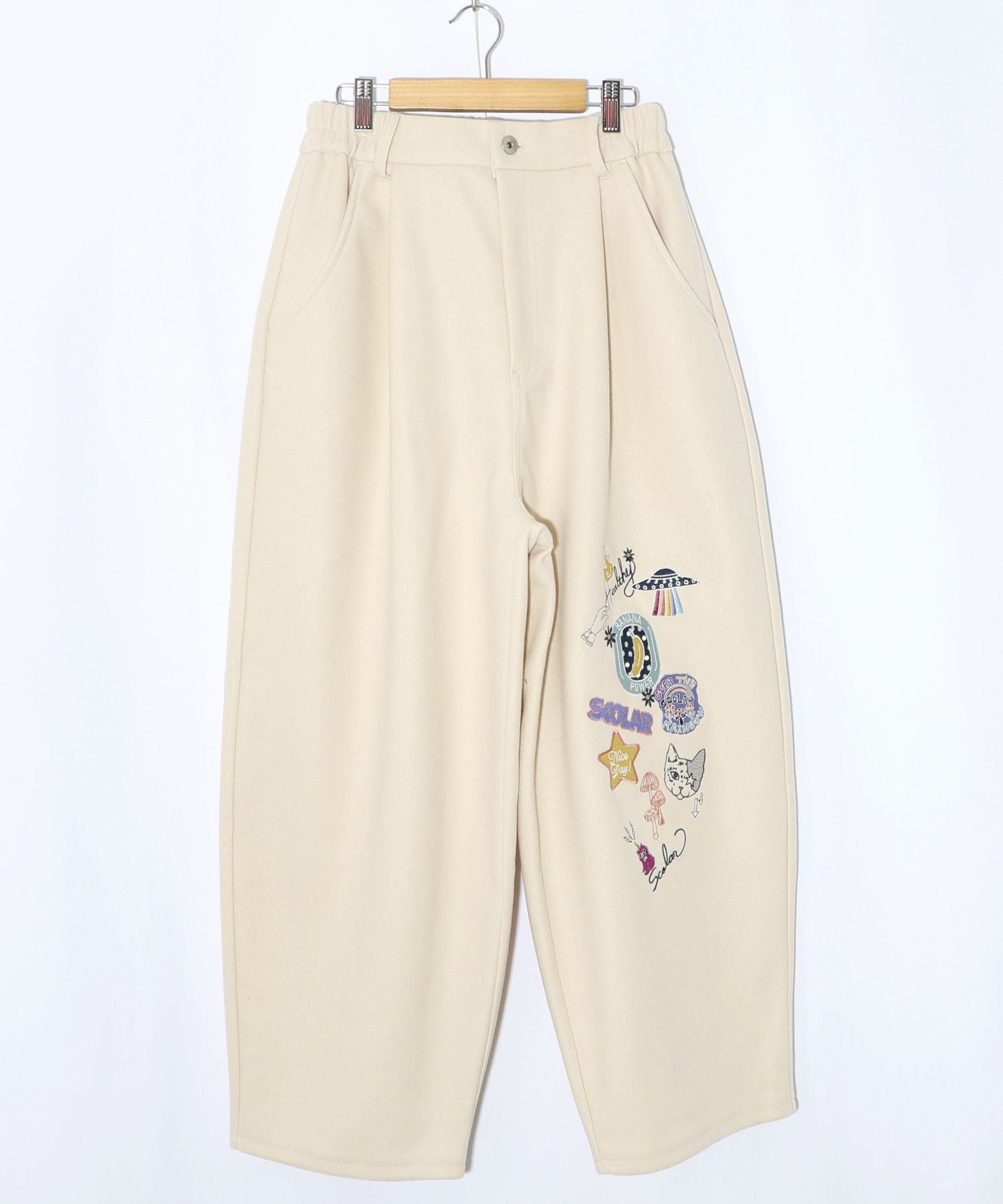 153765：POP刺繍起毛あったかパンツの通販-ScoLar