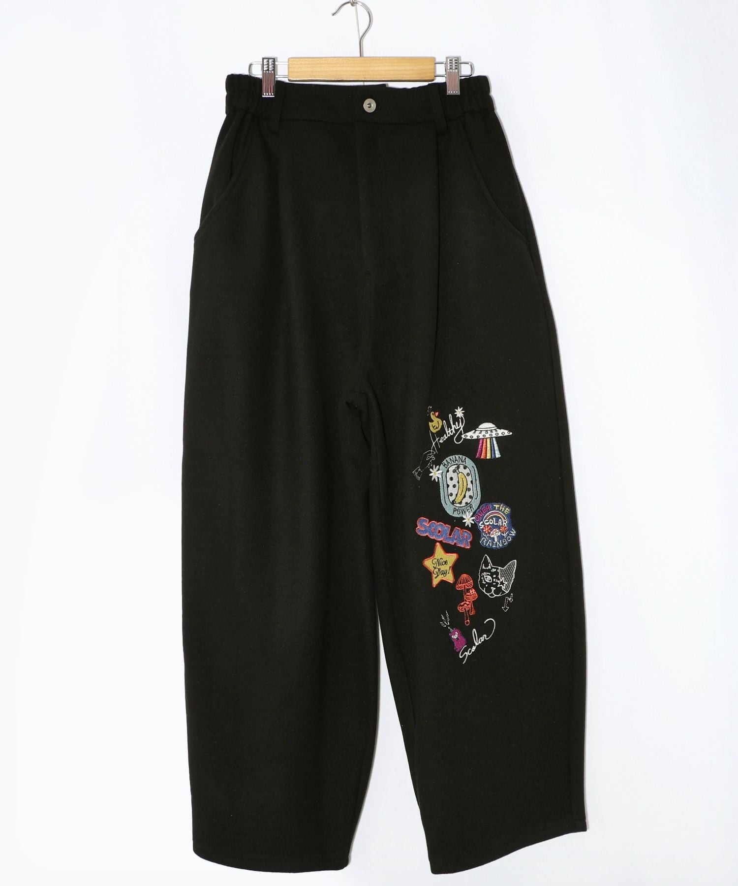 153765：POP刺繍起毛あったかパンツの通販-ScoLar