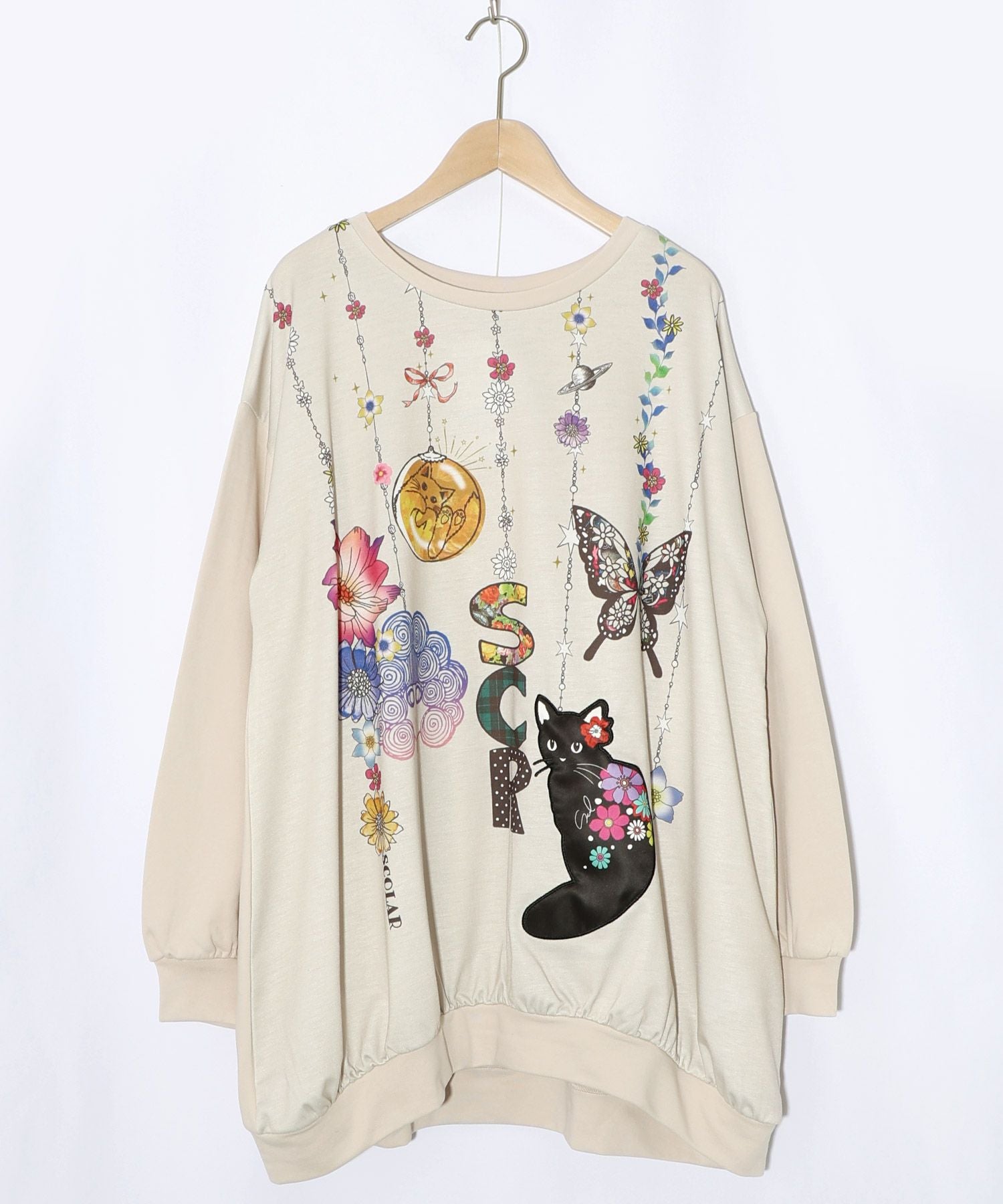 153764：スカラーガーランド柄裏毛チュニックの通販-ScoLar