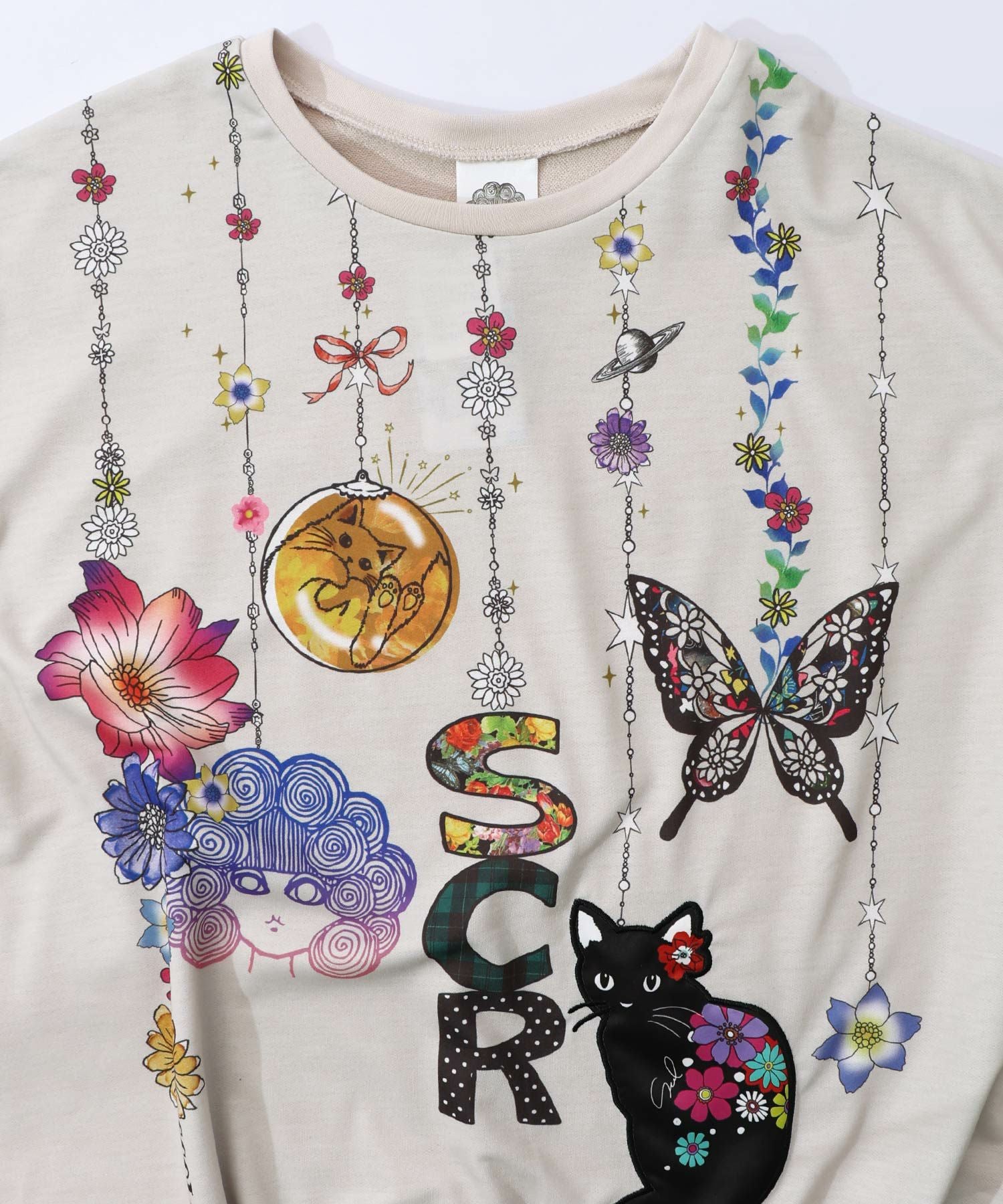 153764：スカラーガーランド柄裏毛チュニックの通販-ScoLar