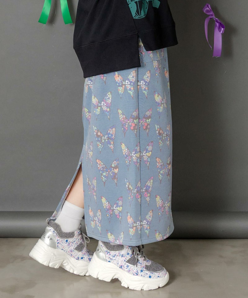 アニマルor蝶柄 裏ボアあったかスカート-6