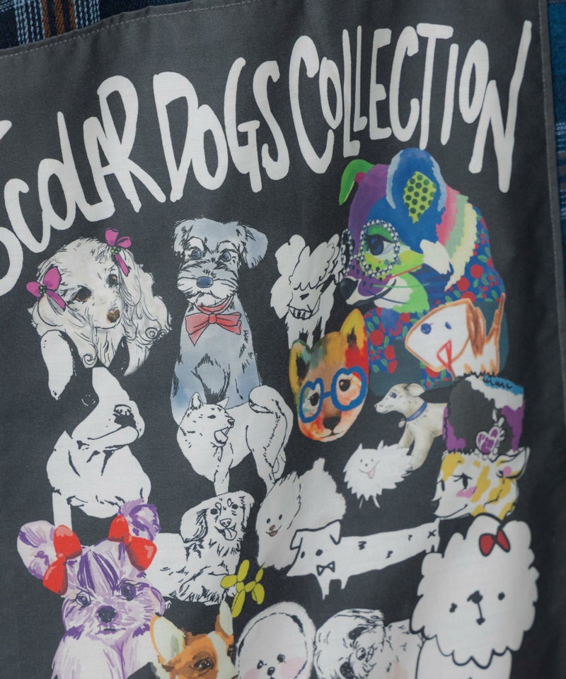 わんコレ柄ネルチェック×ボアシャツアウター-7