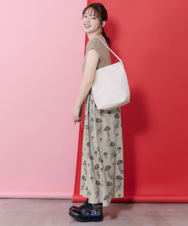 スカラーちゃん型押し合皮ショルダーバッグ-2