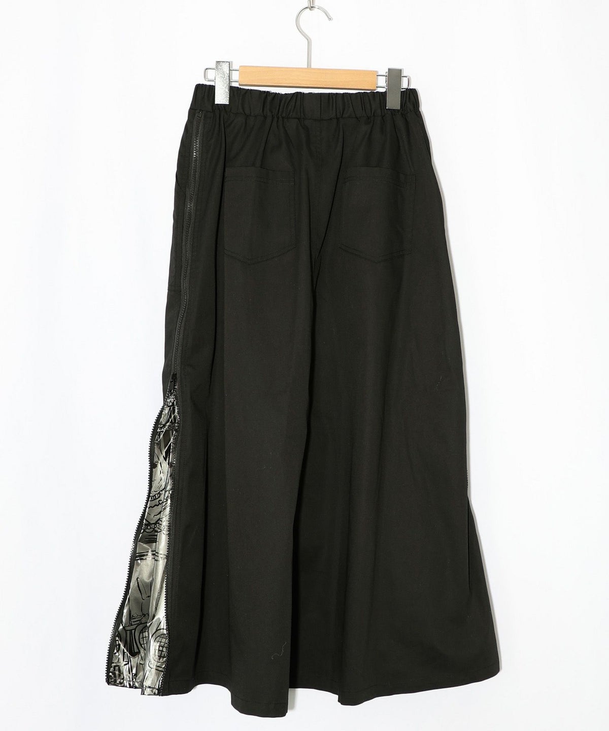 無地×動物たちの肖像柄 4wayツイルスカート-9