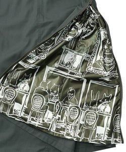 無地×動物たちの肖像柄 4wayツイルスカート-13