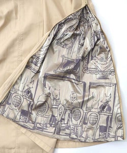 無地×動物たちの肖像柄 4wayツイルスカート-16
