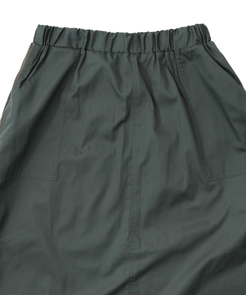 無地×動物たちの肖像柄 4wayツイルスカート-17