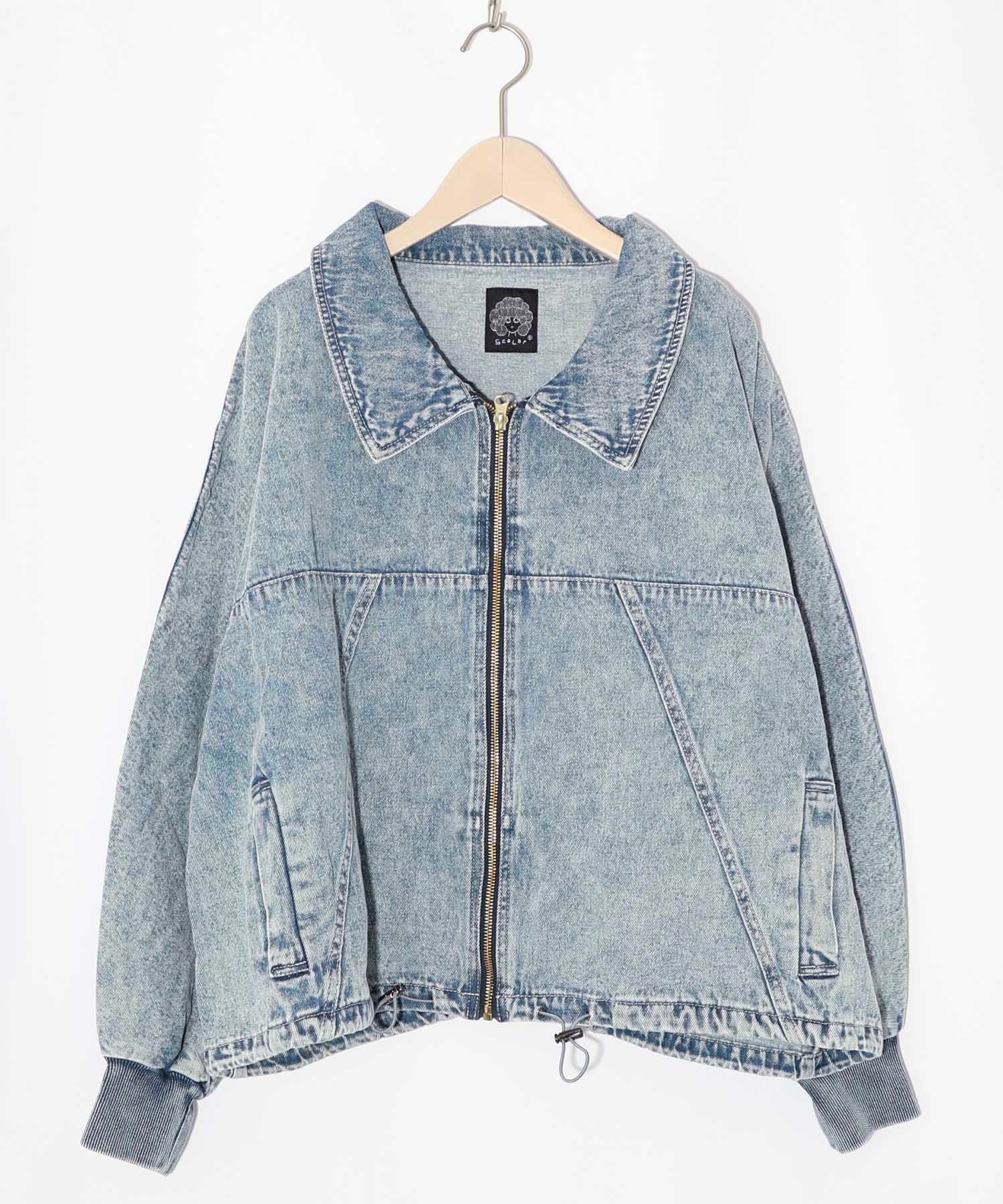 161614：ヴィンテージ風ネコ刺繍デニムジャケットの通販-ScoLar