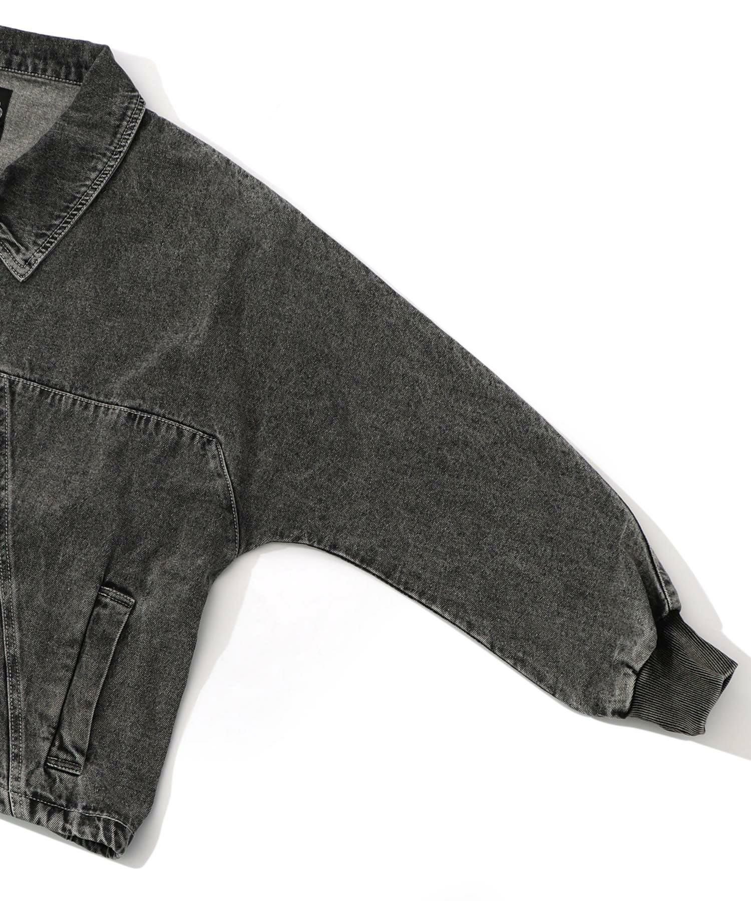 161614：ヴィンテージ風ネコ刺繍デニムジャケットの通販-ScoLar