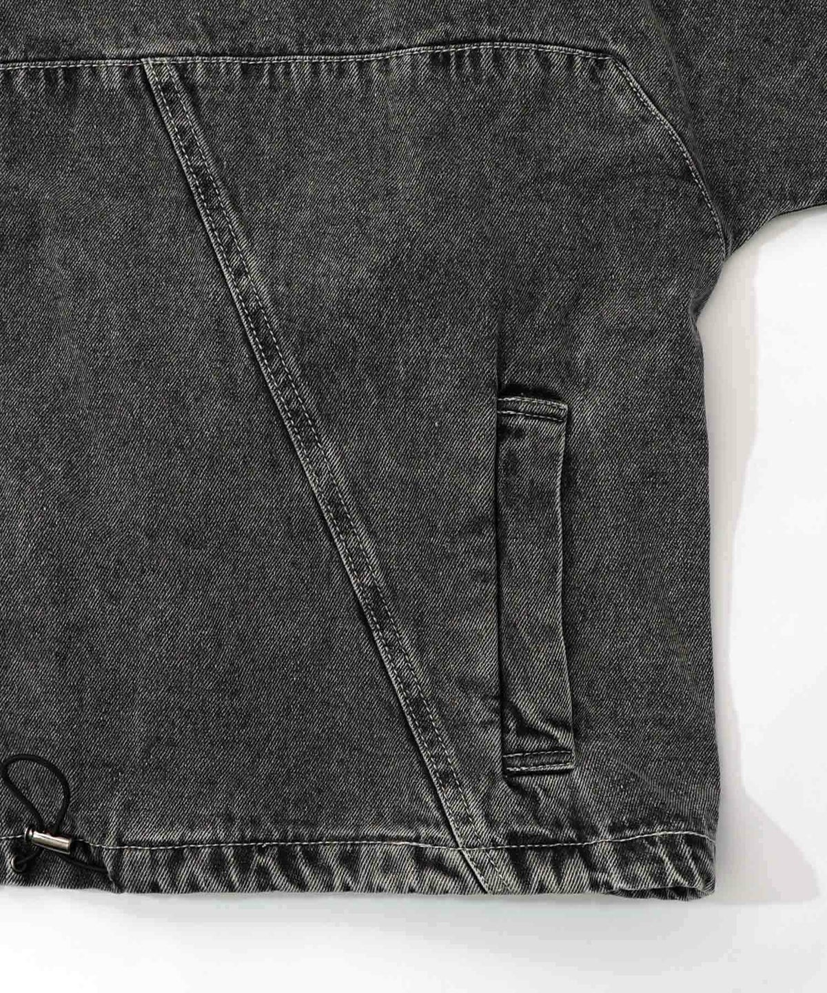 ヴィンテージ風ネコ刺繍デニムジャケット-17