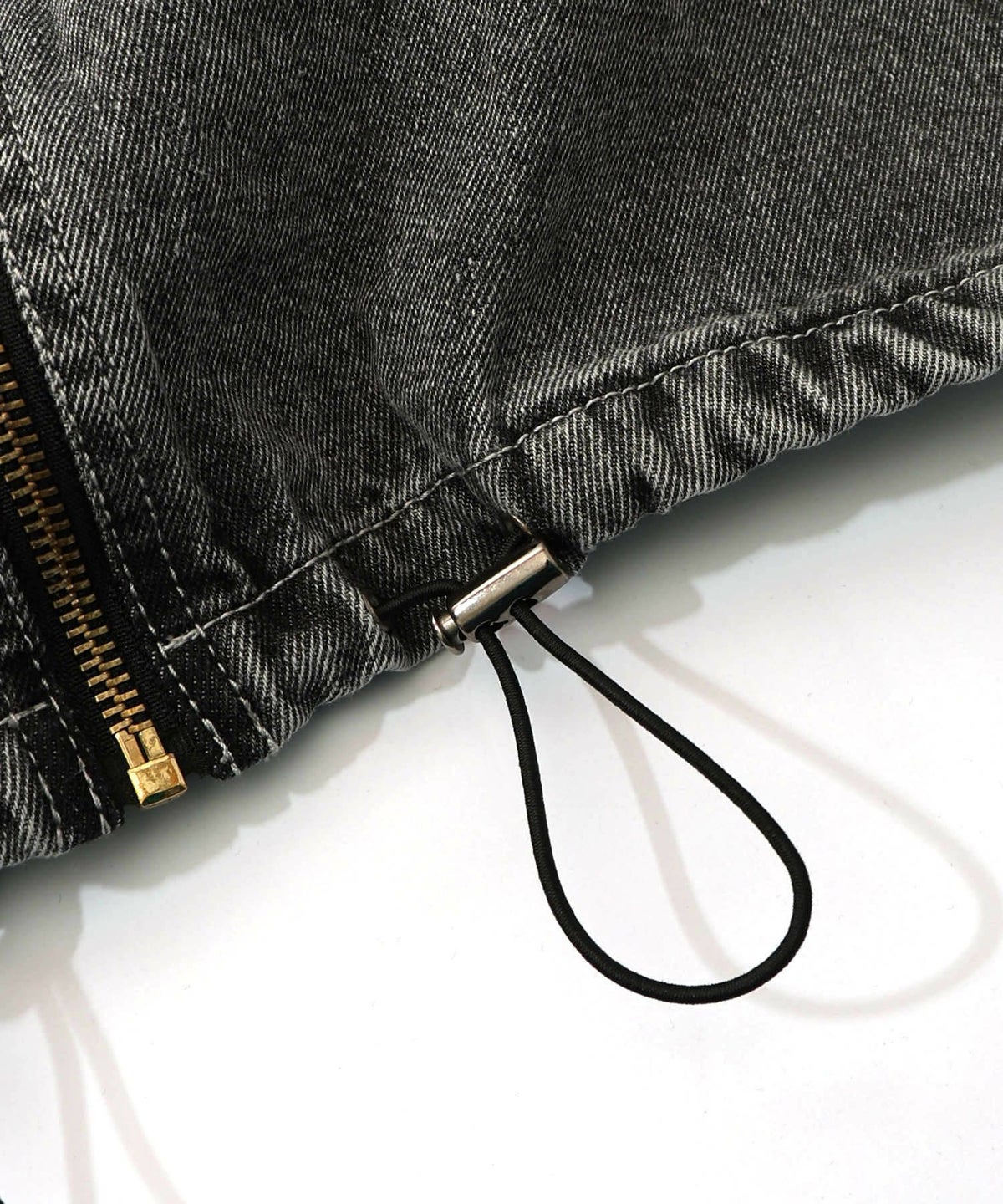 ヴィンテージ風ネコ刺繍デニムジャケット-18