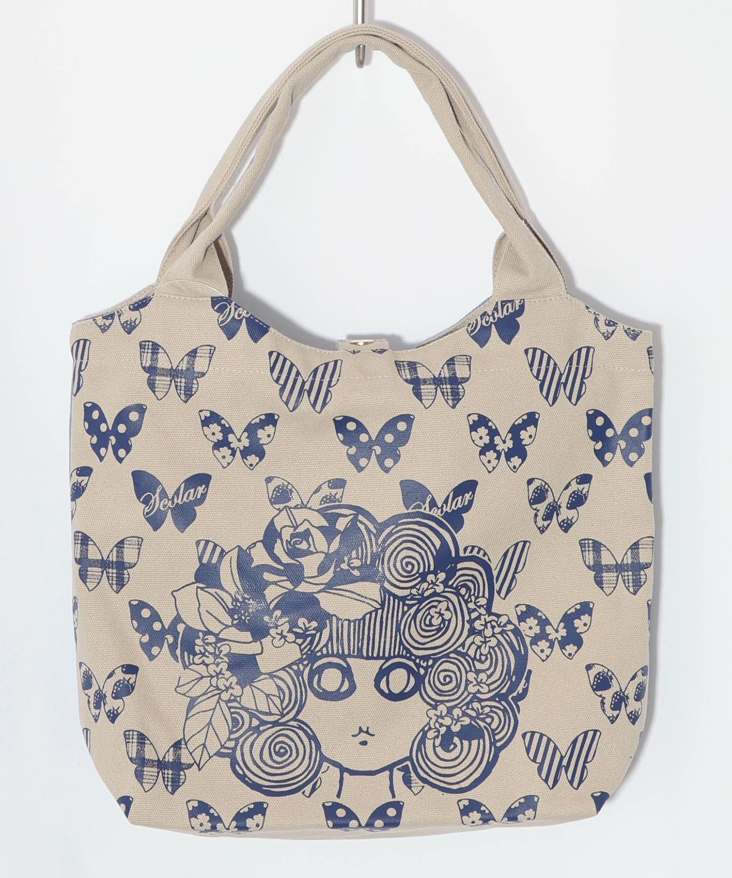 661435：スカラーちゃん×蝶々柄配色ランチトートバッグの通販-ScoLar