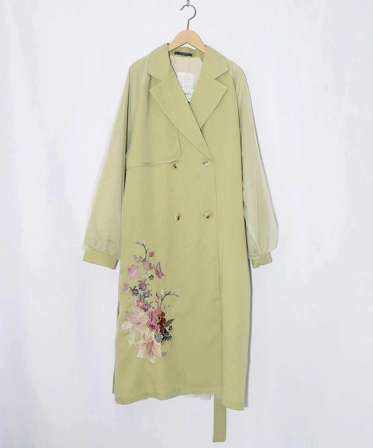 チュール重ね花刺繍ロングコート-24