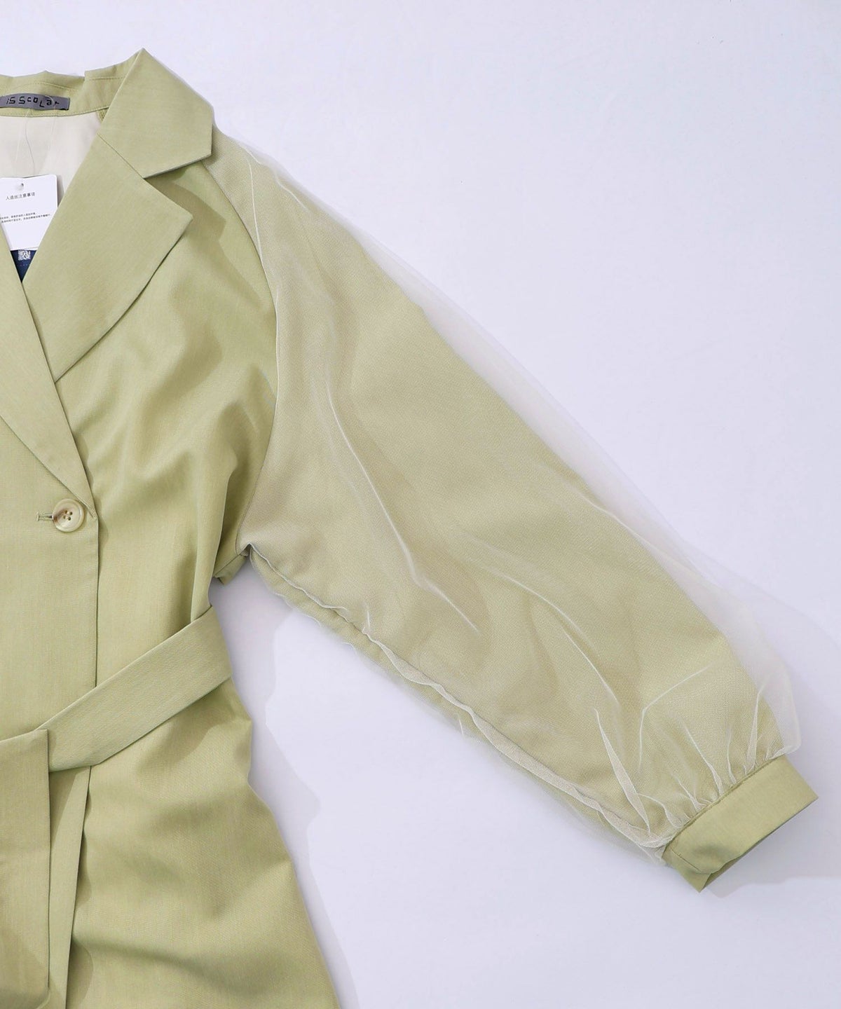 チュール重ね花刺繍ロングコート-28