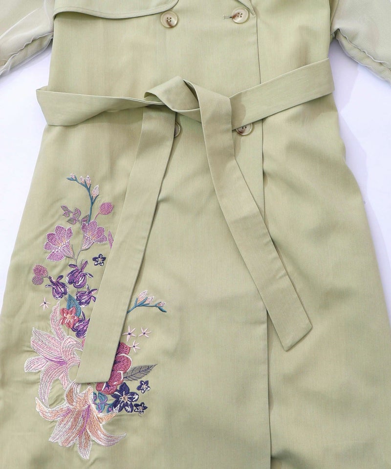チュール重ね花刺繍ロングコート-29