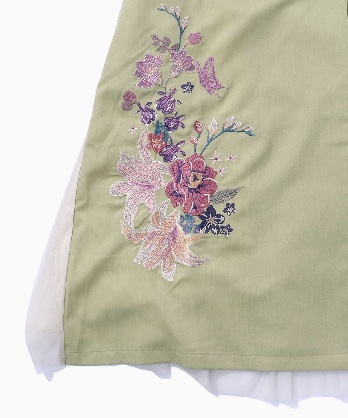 チュール重ね花刺繍ロングコート-31