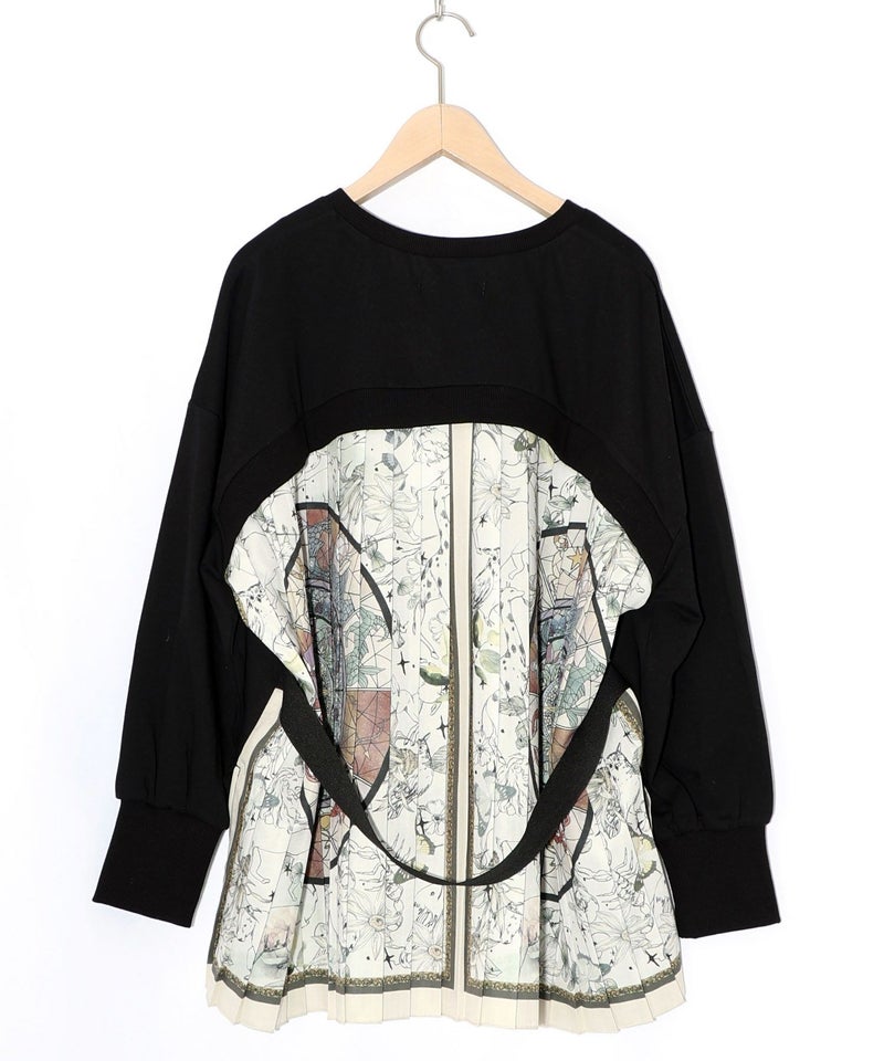 星座×ステンドグラス柄プリーツ切替プルオーバー-9