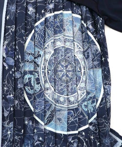 星座×ステンドグラス柄プリーツ切替プルオーバー-13