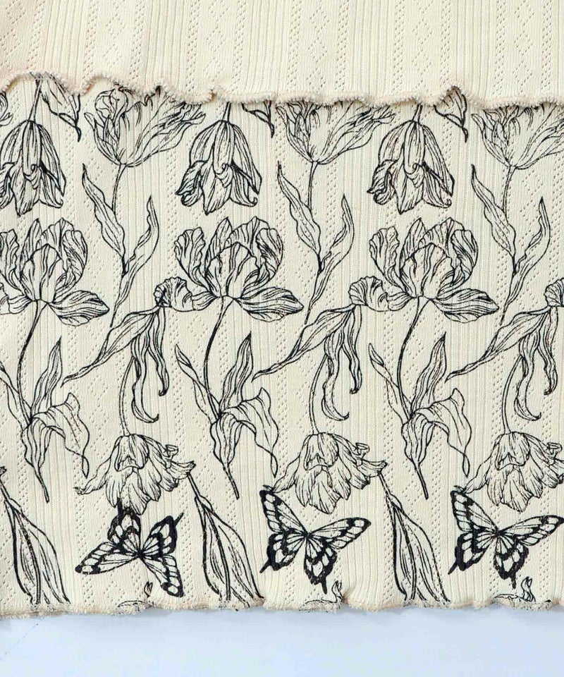 花蝶刺繍テレコ素材メロウ入りインナー-11