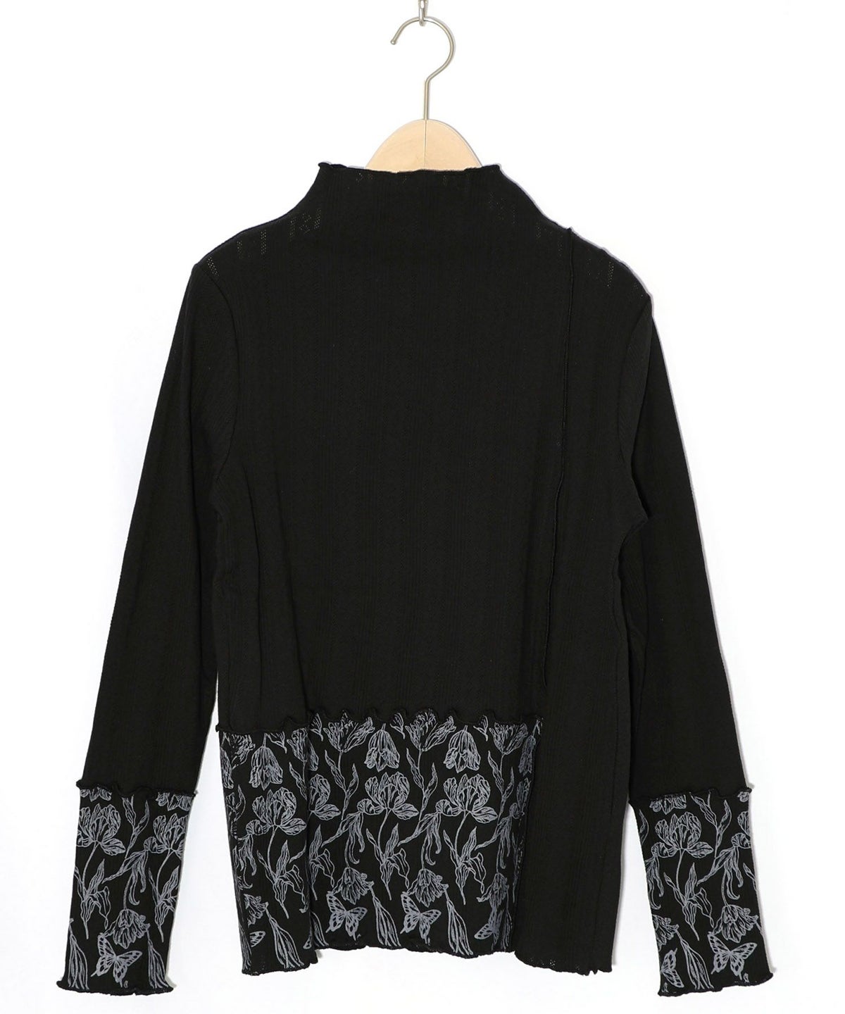 花蝶刺繍テレコ素材メロウ入りインナー-12