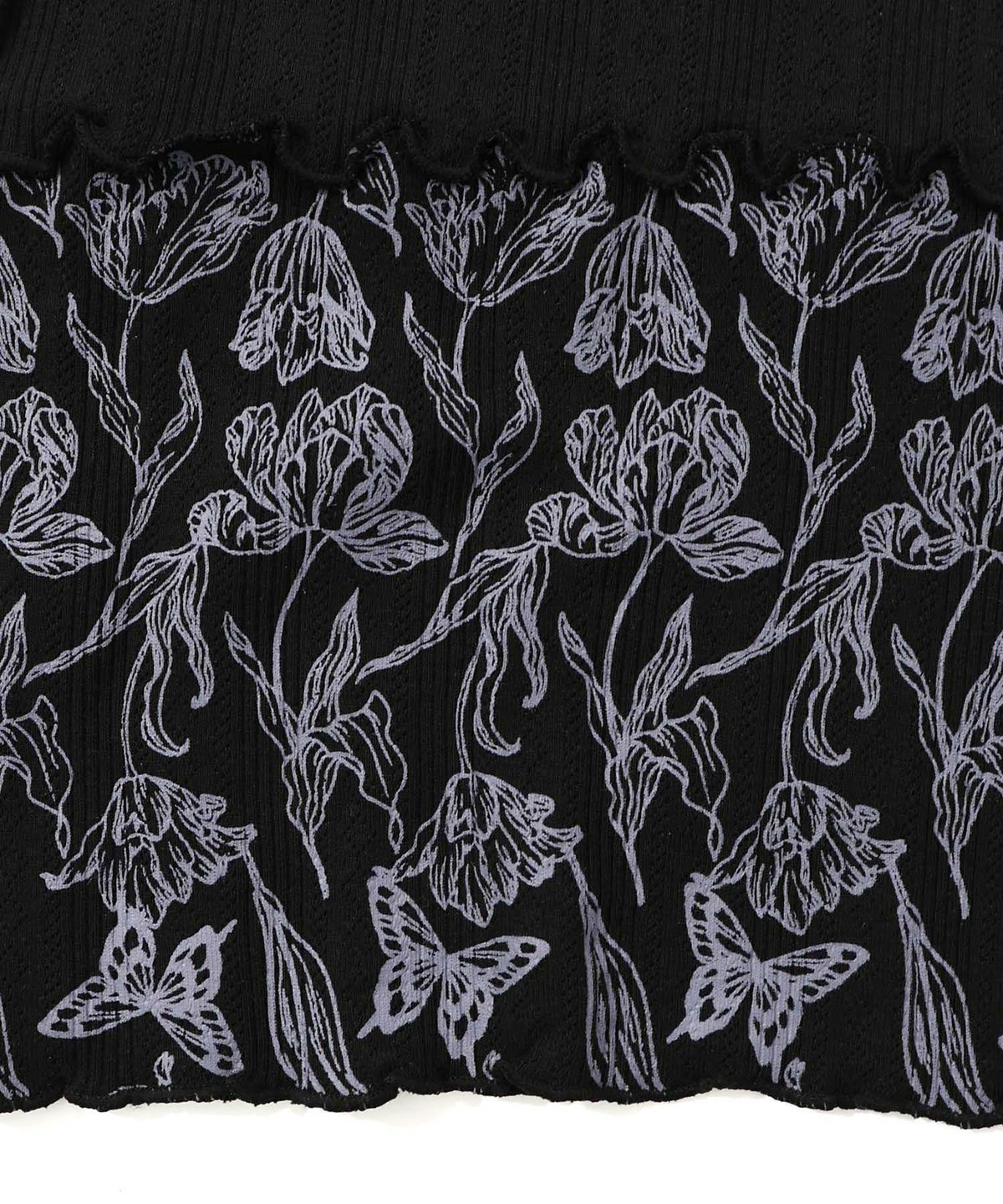 花蝶刺繍テレコ素材メロウ入りインナー-13