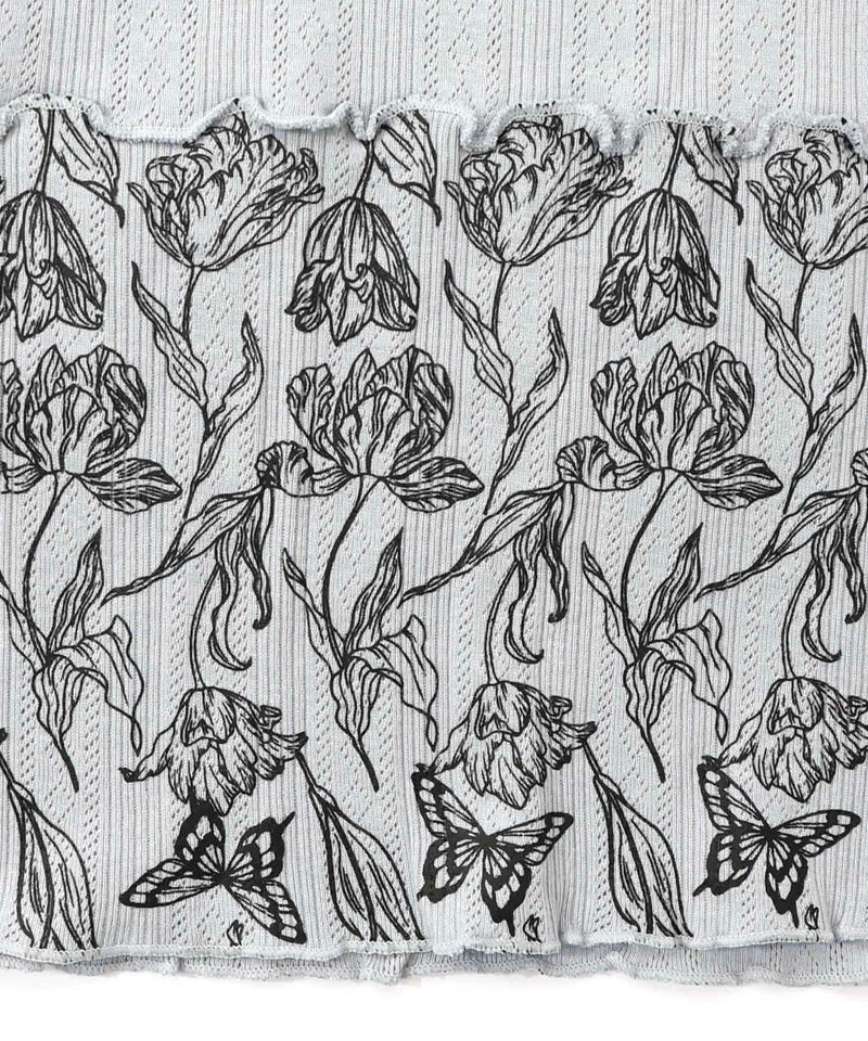 花蝶刺繍テレコ素材メロウ入りインナー-15