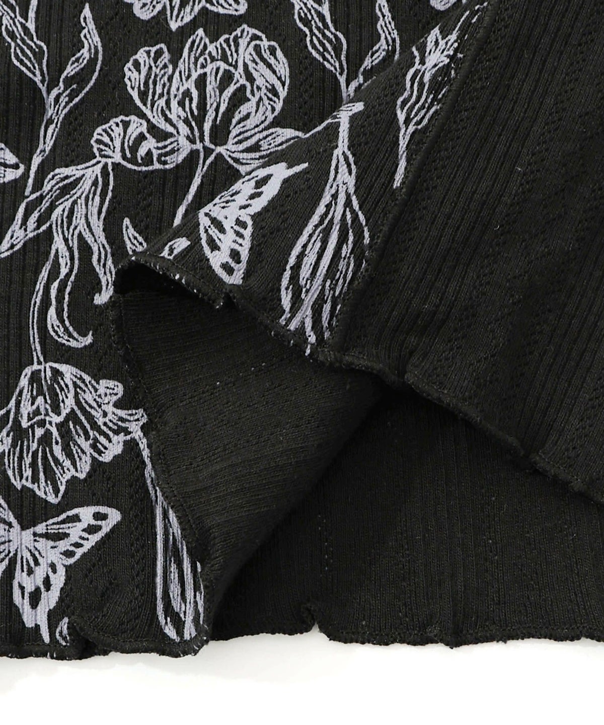 花蝶刺繍テレコ素材メロウ入りインナー-20