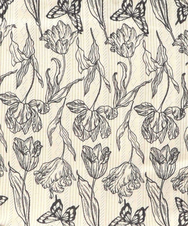 花蝶柄テレコ素材メロウ入りパンツ-9