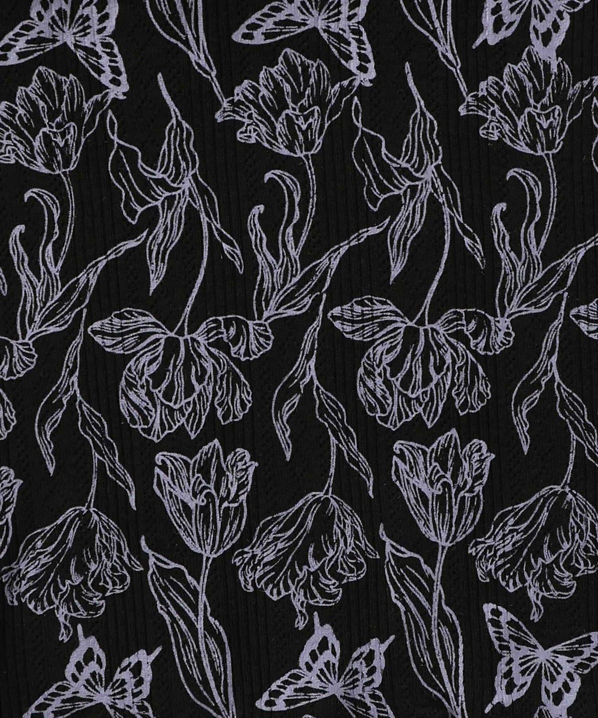 花蝶柄テレコ素材メロウ入りパンツ-11