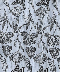 花蝶柄テレコ素材メロウ入りパンツ-13