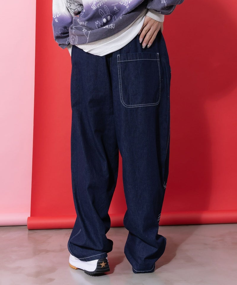 らくがき風ワッペンベルト付きパンツ-5