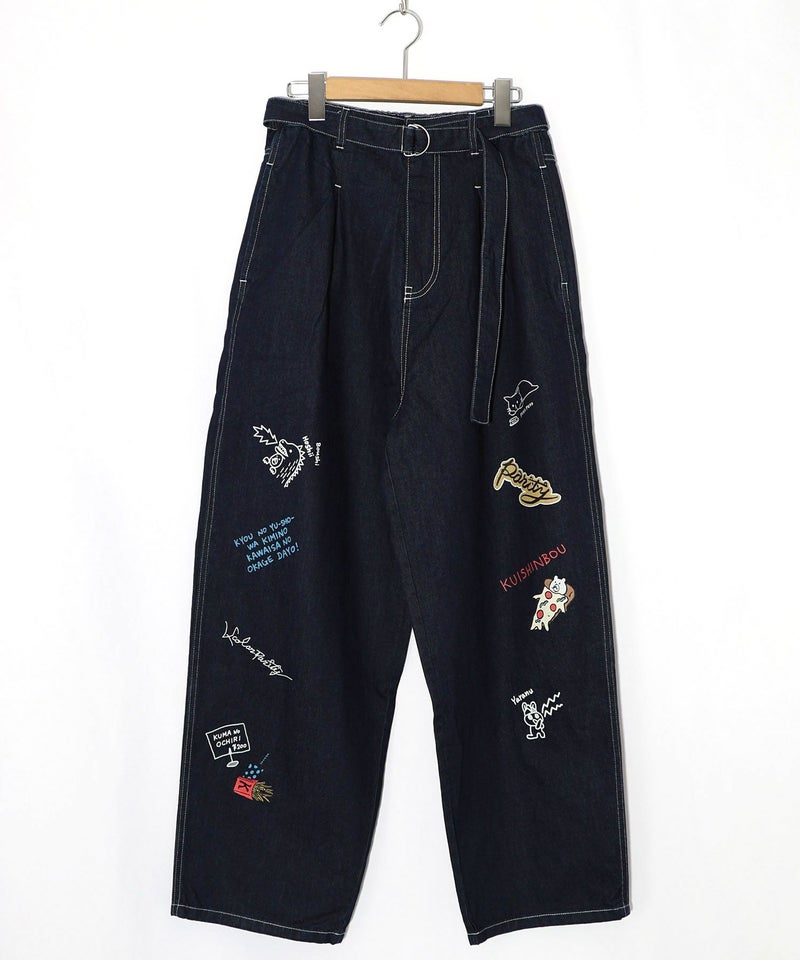 らくがき風ワッペンベルト付きパンツ-20