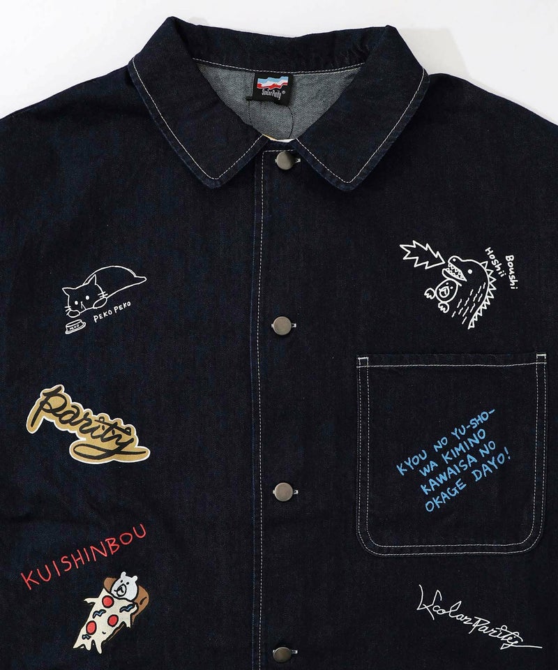 らくがき風ワッペンシャツジャケット-22