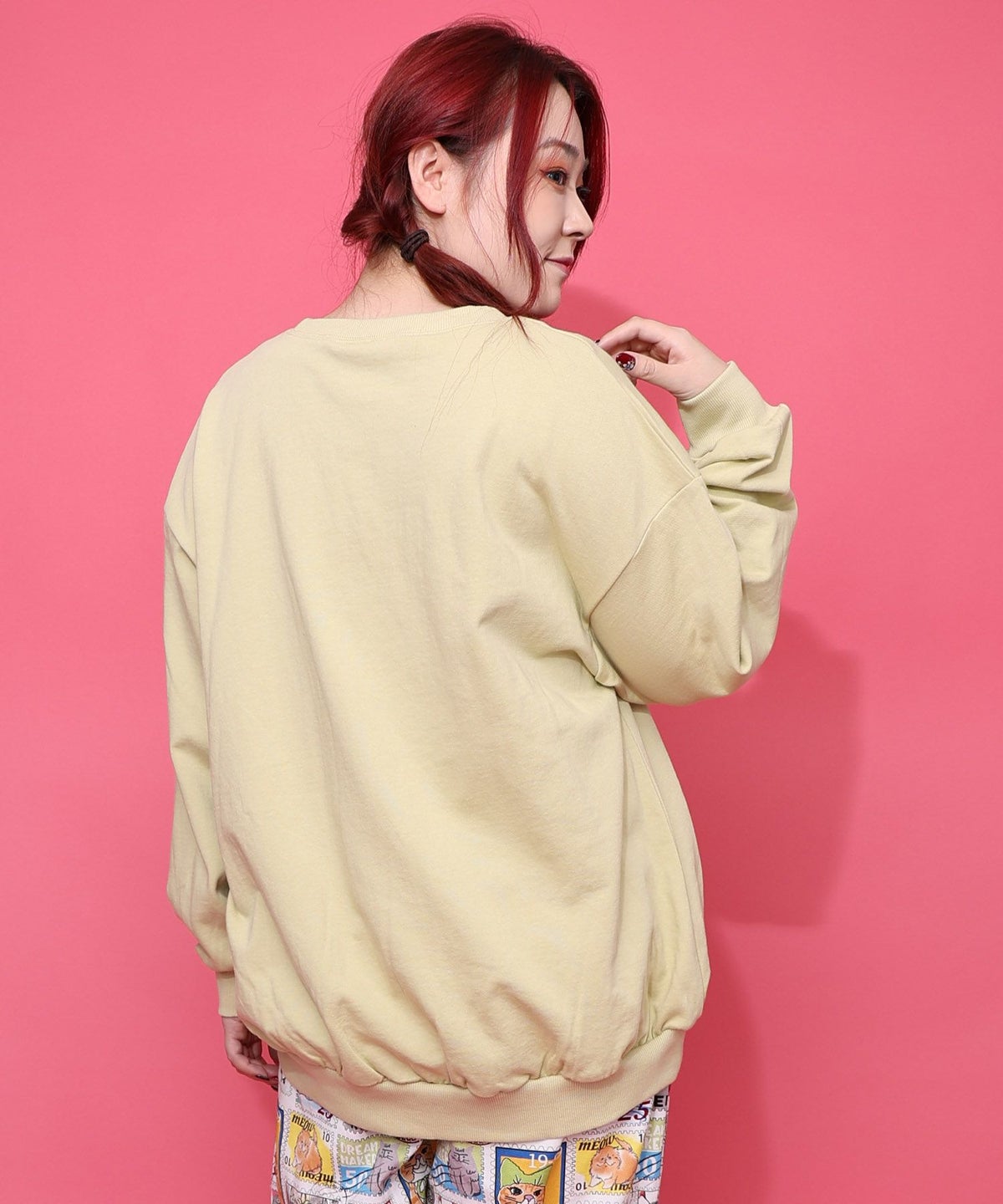 スカラールーム柄裏毛プルオーバー-5