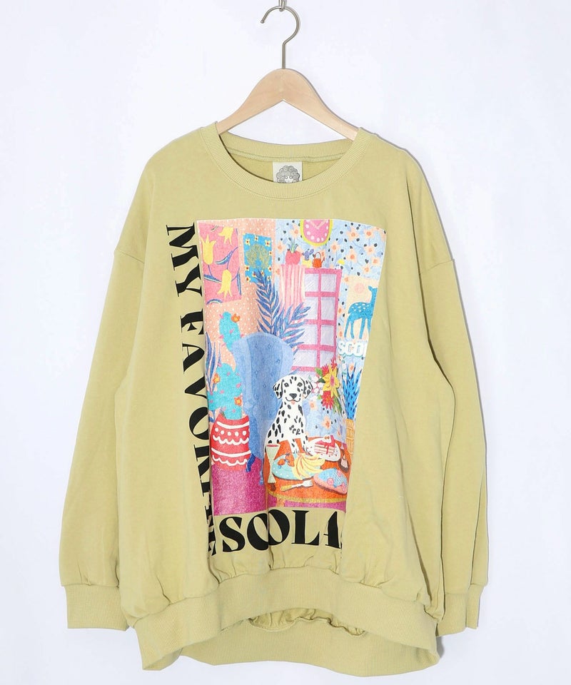 スカラールーム柄裏毛プルオーバー-15