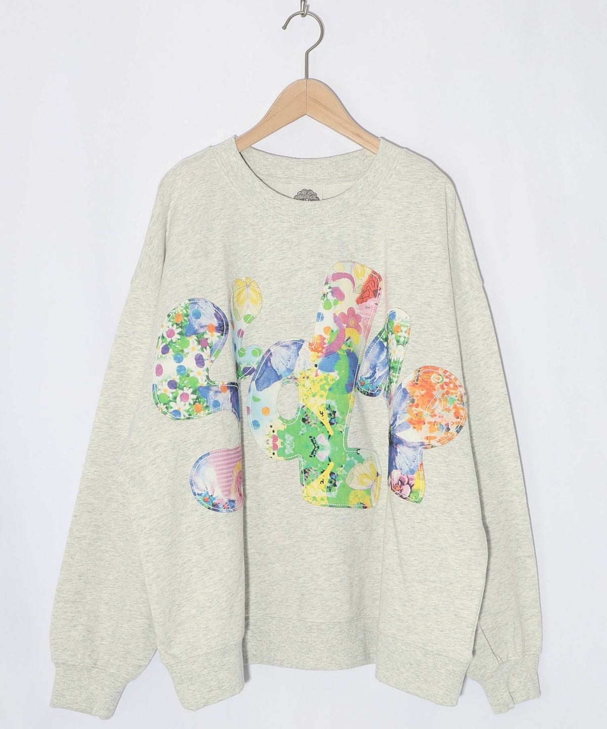 スカラー総柄ロゴアップリケ裏毛プルオーバー-9