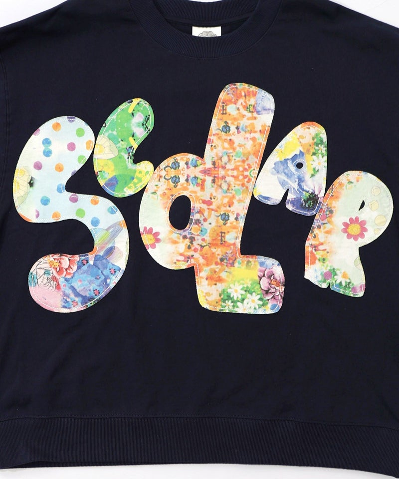 スカラー総柄ロゴアップリケ裏毛プルオーバー-15