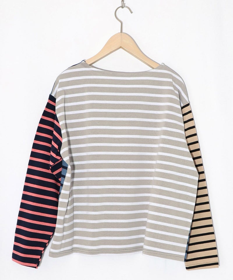 スカラーちゃん×ミックス配色ボーダープルオーバー-10