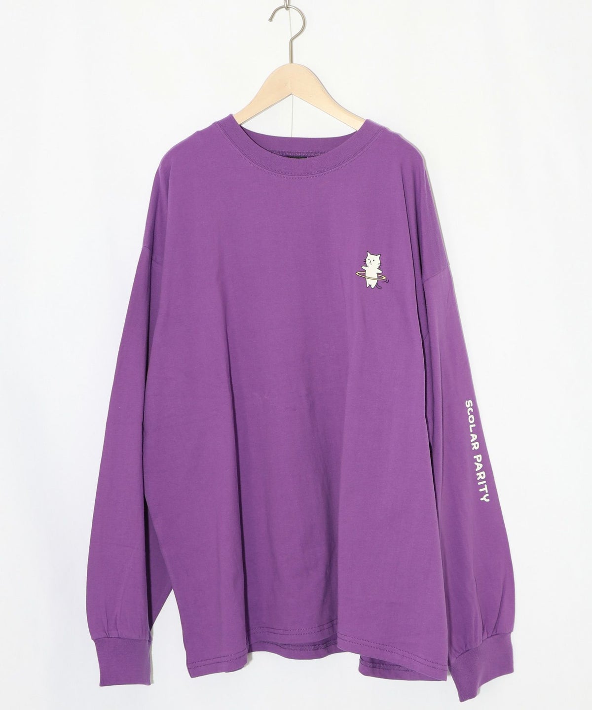 ネコの洗脳柄ロングスリーブTシャツ-23