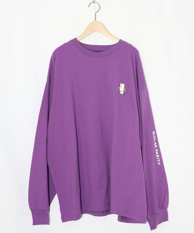 ネコの洗脳柄ロングスリーブTシャツ-23