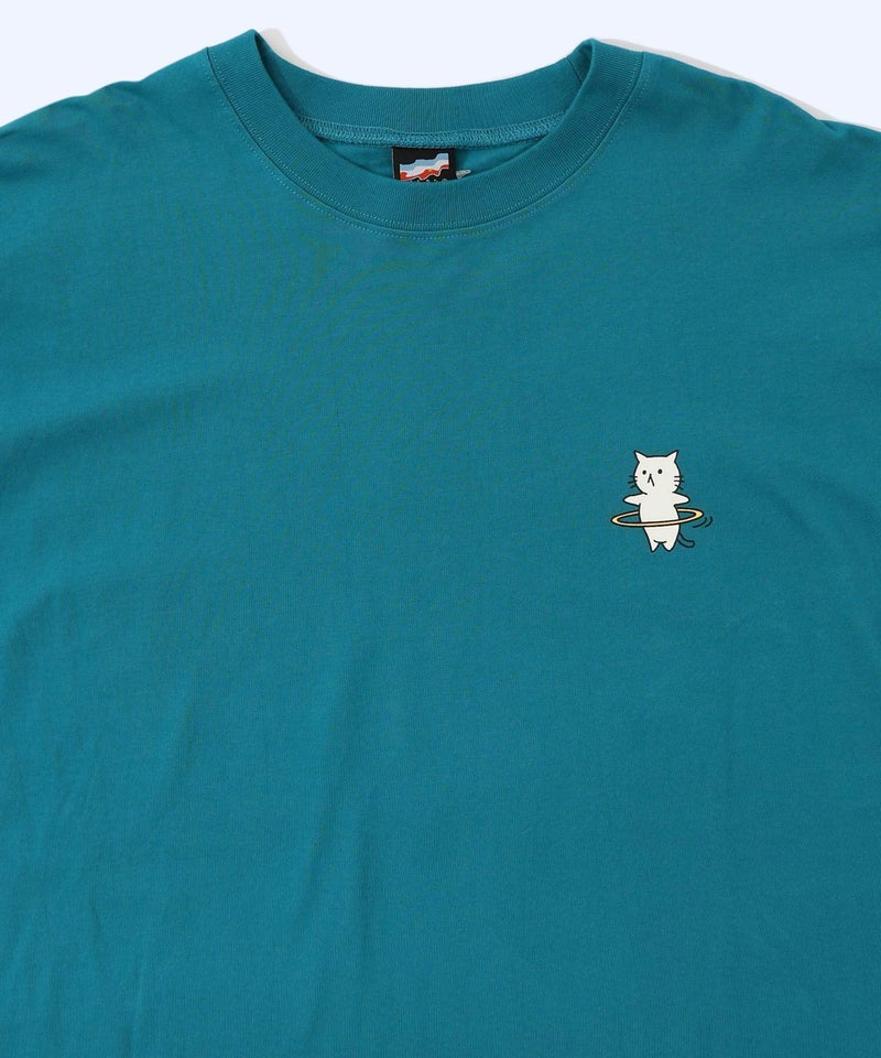 ネコの洗脳柄ロングスリーブTシャツ-26