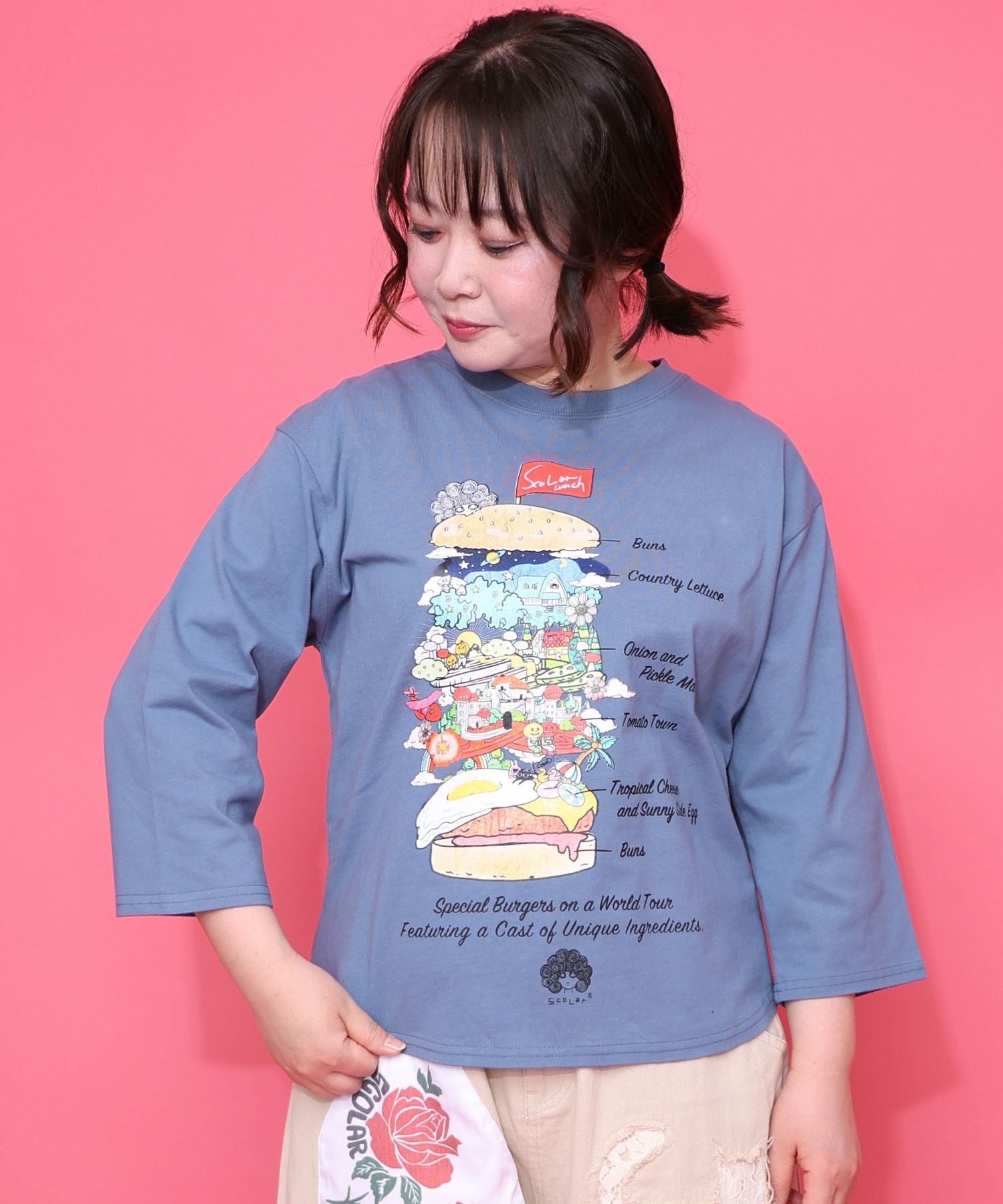 161621：スカラーバーガータウン柄Tシャツの通販-ScoLar
