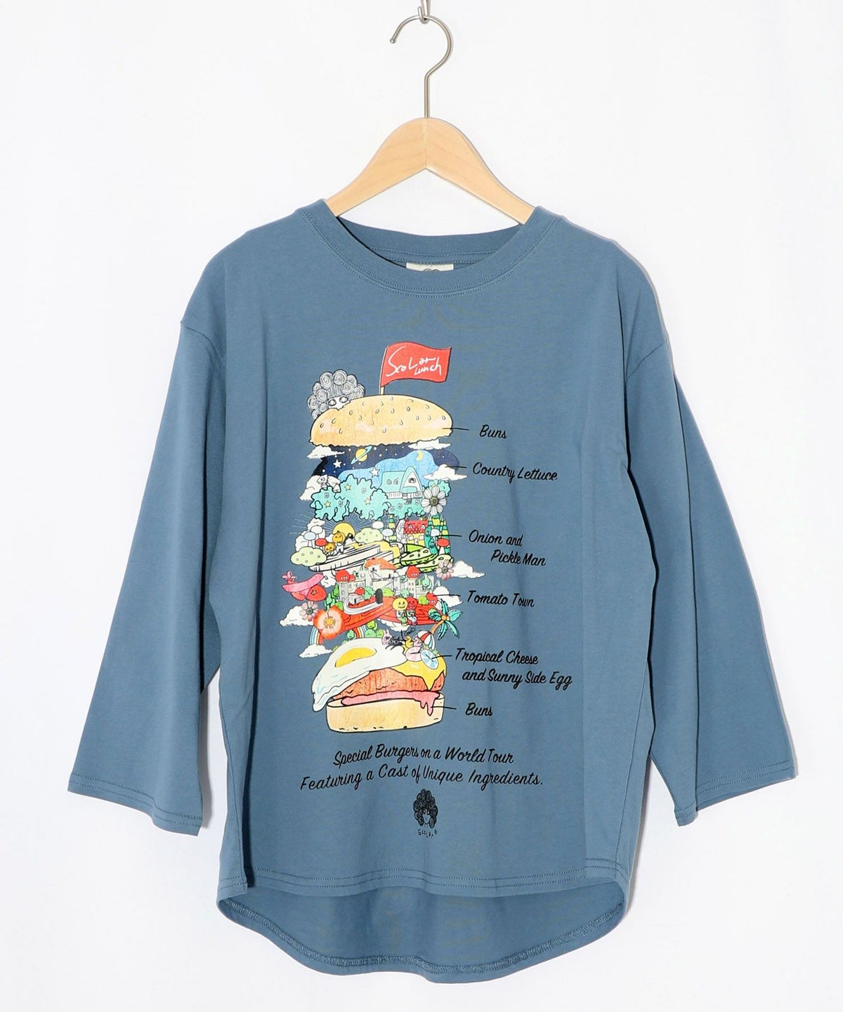 スカラーバーガータウン柄Tシャツ-13