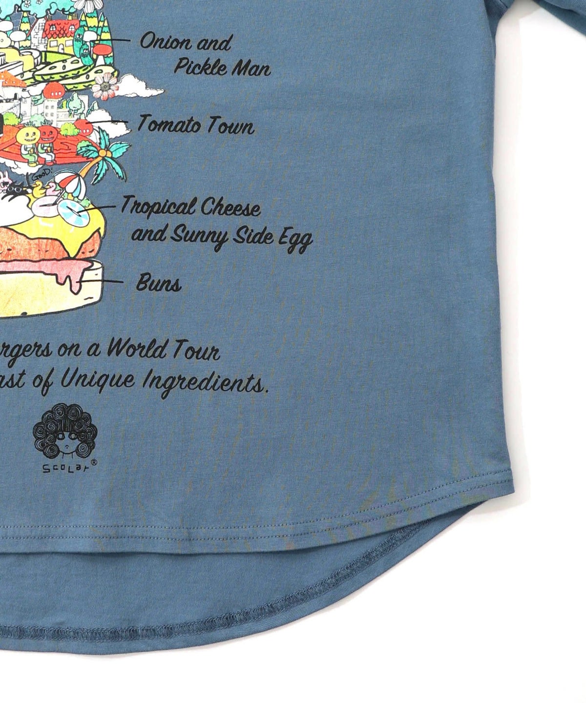 スカラーバーガータウン柄Tシャツ-27