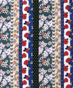 ストライプ総柄前開きシャツワンピース-17